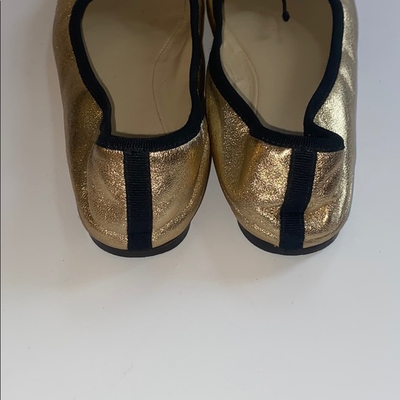 J. Crew Ballerina Flats Goldtone Size 7.5 - Picture 5 of 7